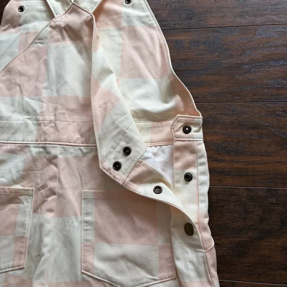 Anthropology Checkered Overalls Cotton Hipster Hippie Romper Hutch Shorts - Picture 7 of 14